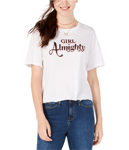 Carbon Copy Womens Girl Almighty Graphic T-Shirt white S