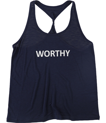 Lifestyle and Movement Womens Worthy Racerback Tank Top hthrnavy M