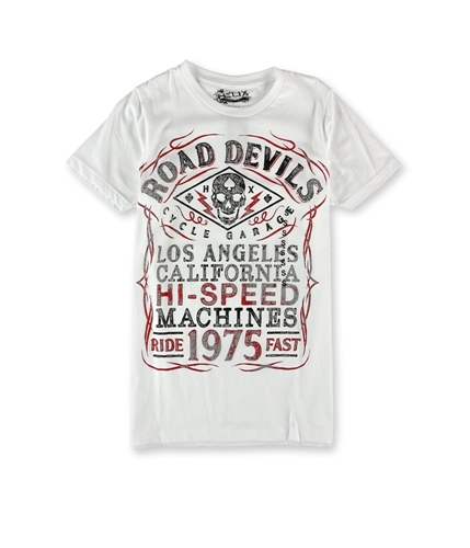 Helix Mens Road Devils Graphic T-Shirt white S