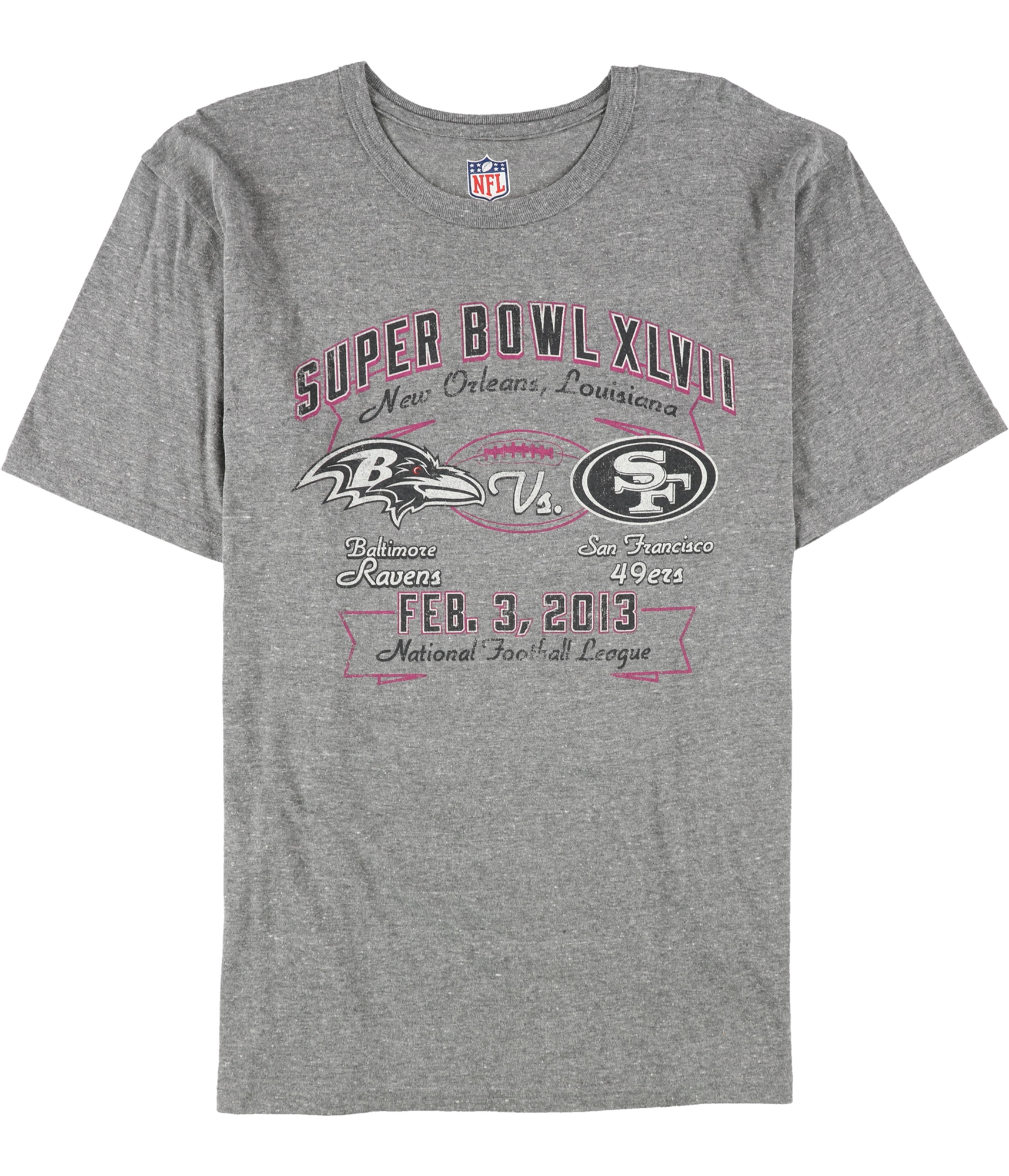Мужская футболка с графическим принтом NFL SuperBowl XLVII