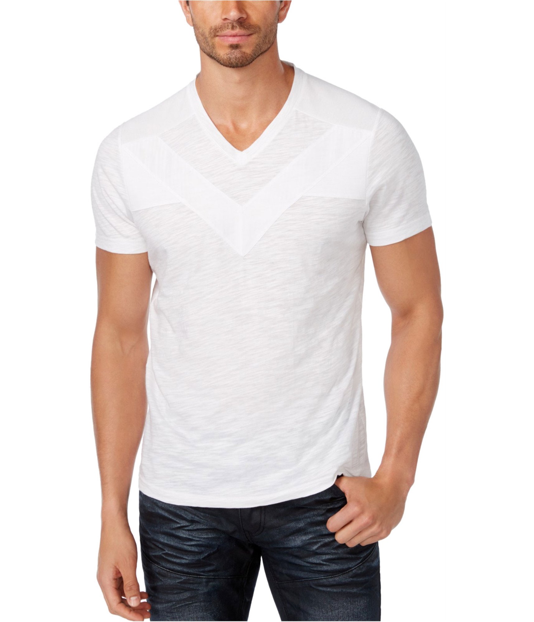 I-N-C Mens Pieced Basic T-Shirt