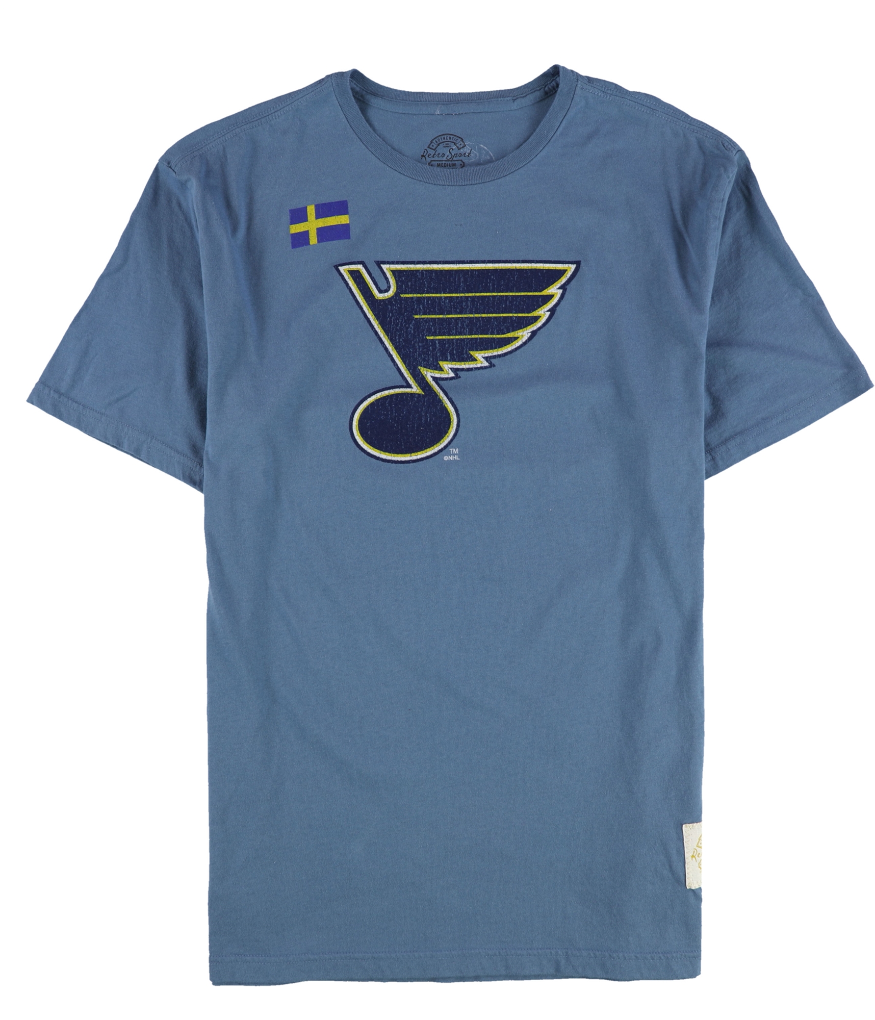 Спортивная мужская футболка с рисунком St. Louis Blues Berglund 21 в стиле ретро