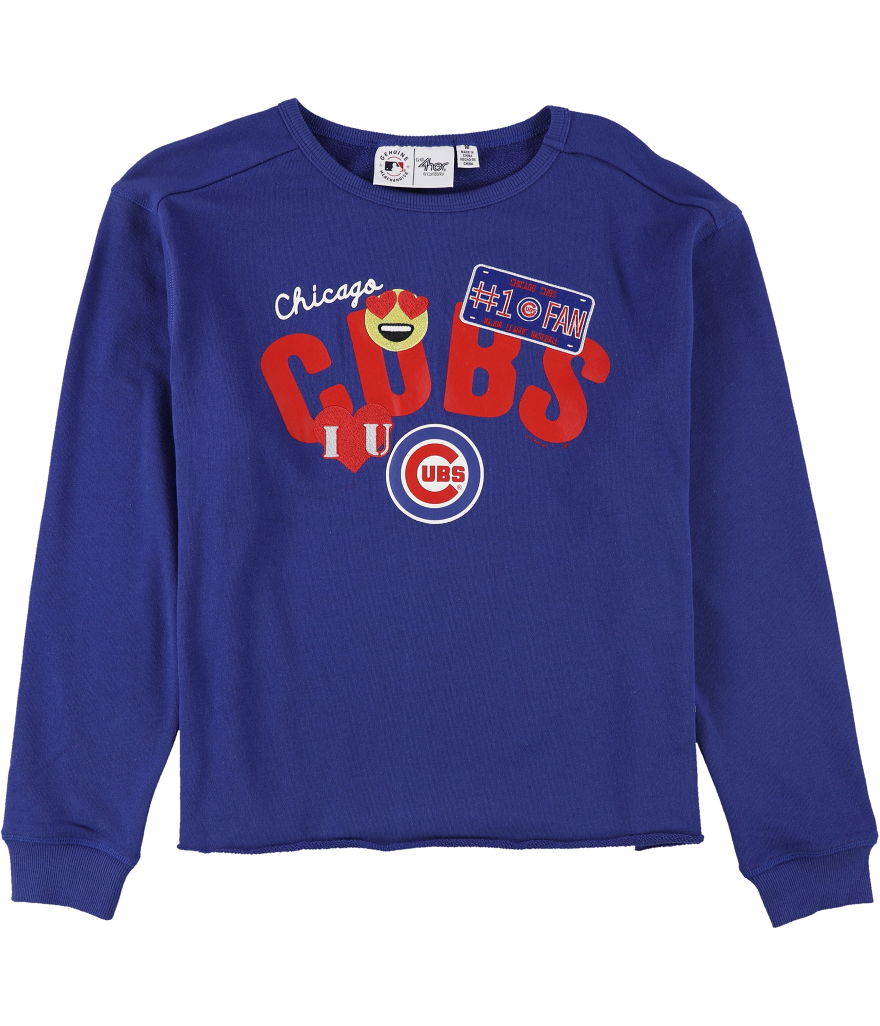G-III Sports Womens Chicago Cubs Sweatshirt, cgc, M
