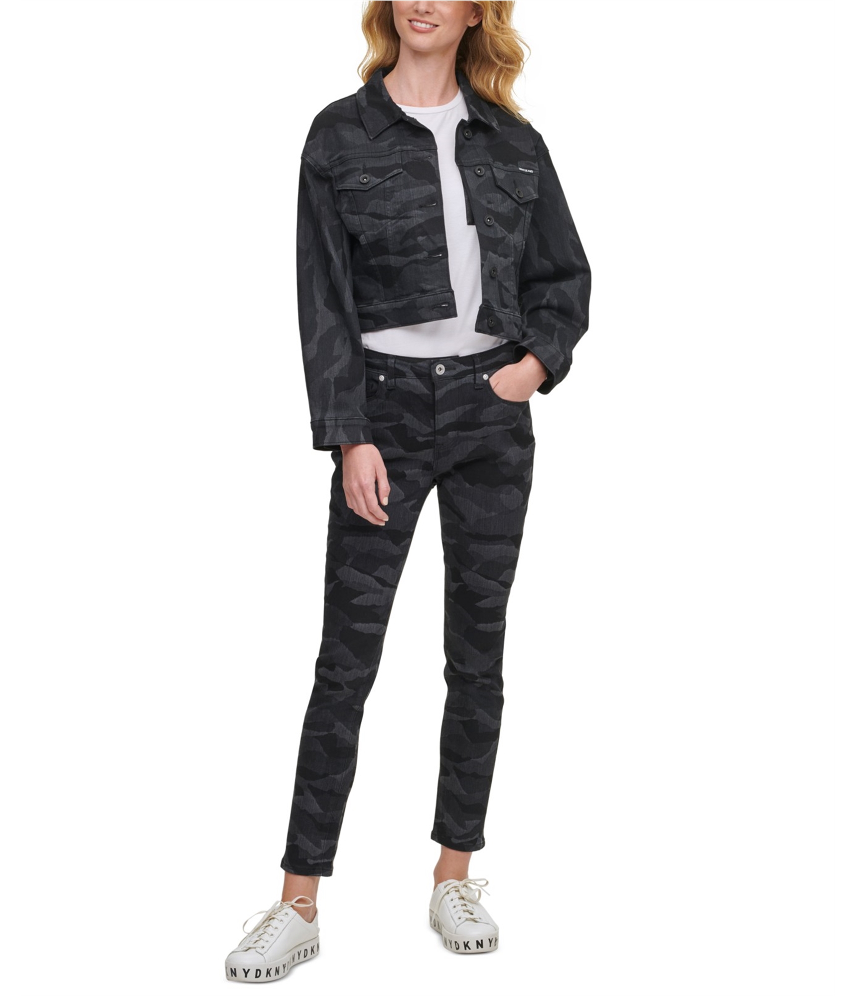 Женская камуфляжная джинсовая куртка DKNY