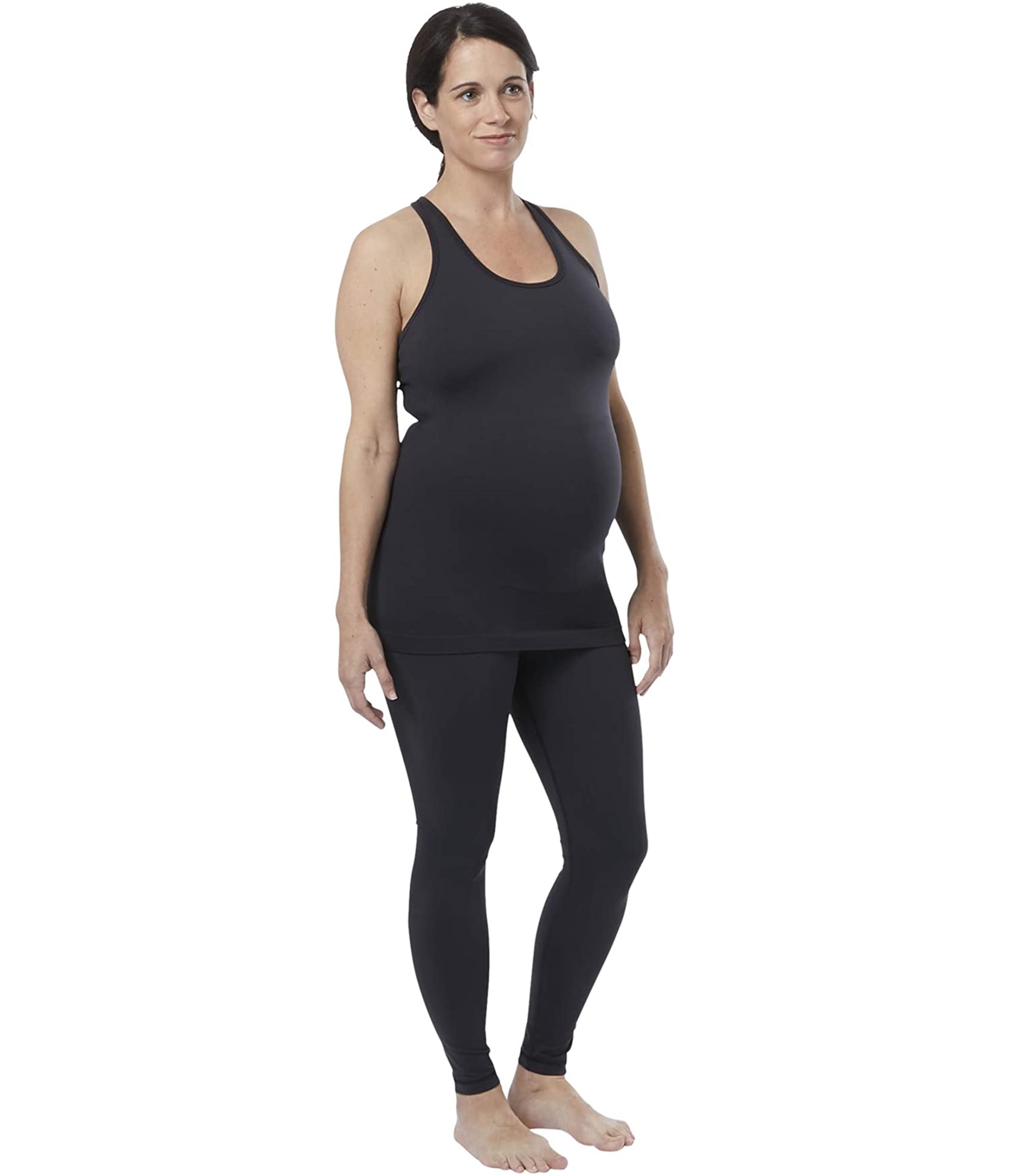 Женская бесшовная майка Reebok Racerback, черный, Для беременных, XS