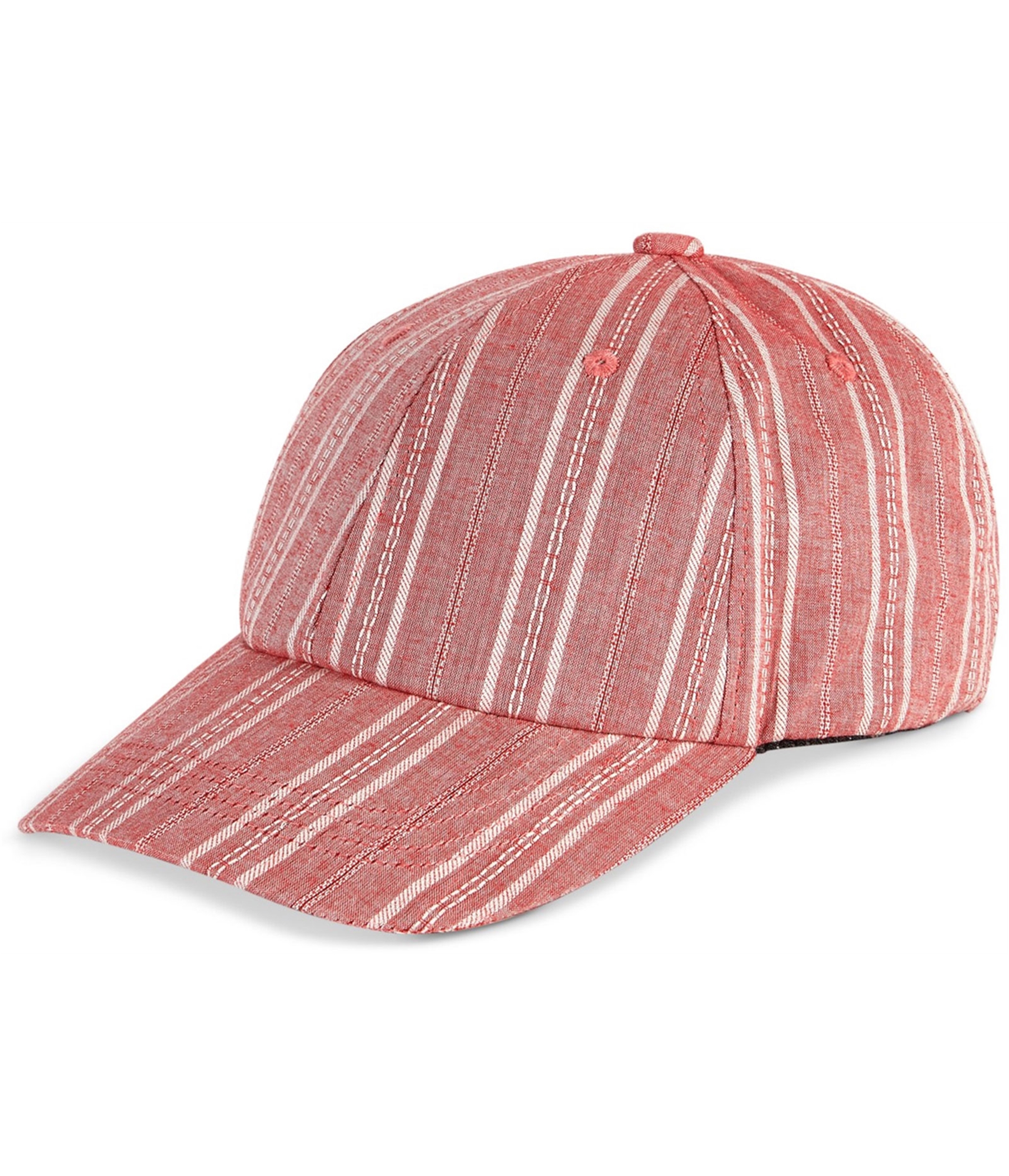 I.N.C Womens Striped Baseball Cap, Red, One Size - Picture 1 of 1