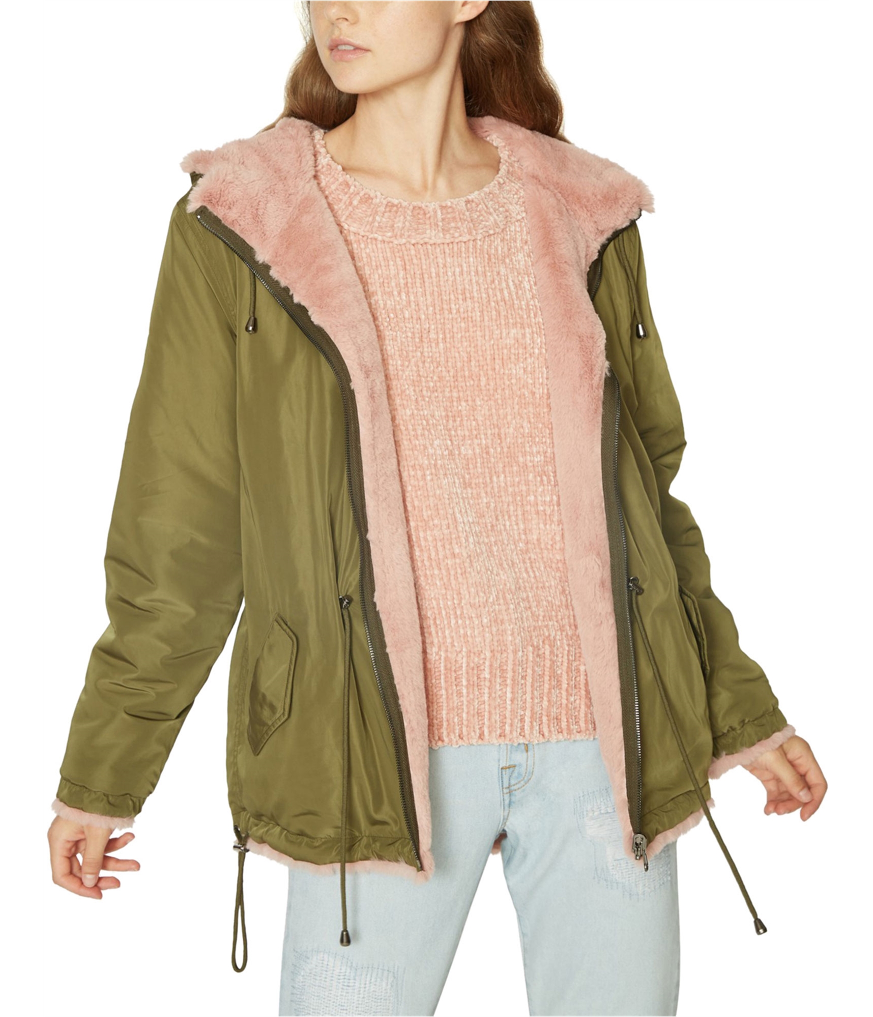 Sanctuary Clothing Womens Reversible Parka Coat