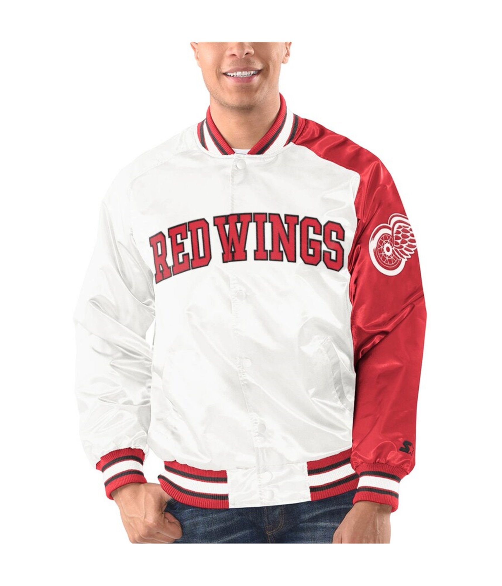 Starter Mens Detroit Red Wings Varsity Jacket