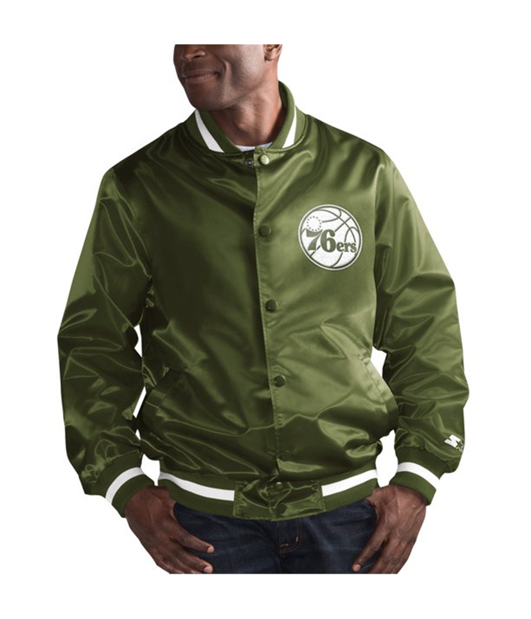 STARTER Mens Philadelphia 76ers Varsity Jacket