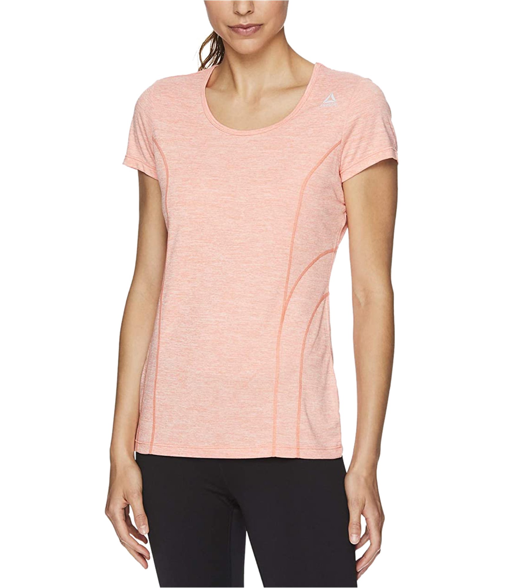 Reebok Womens Poly Marled Basic T-Shirt