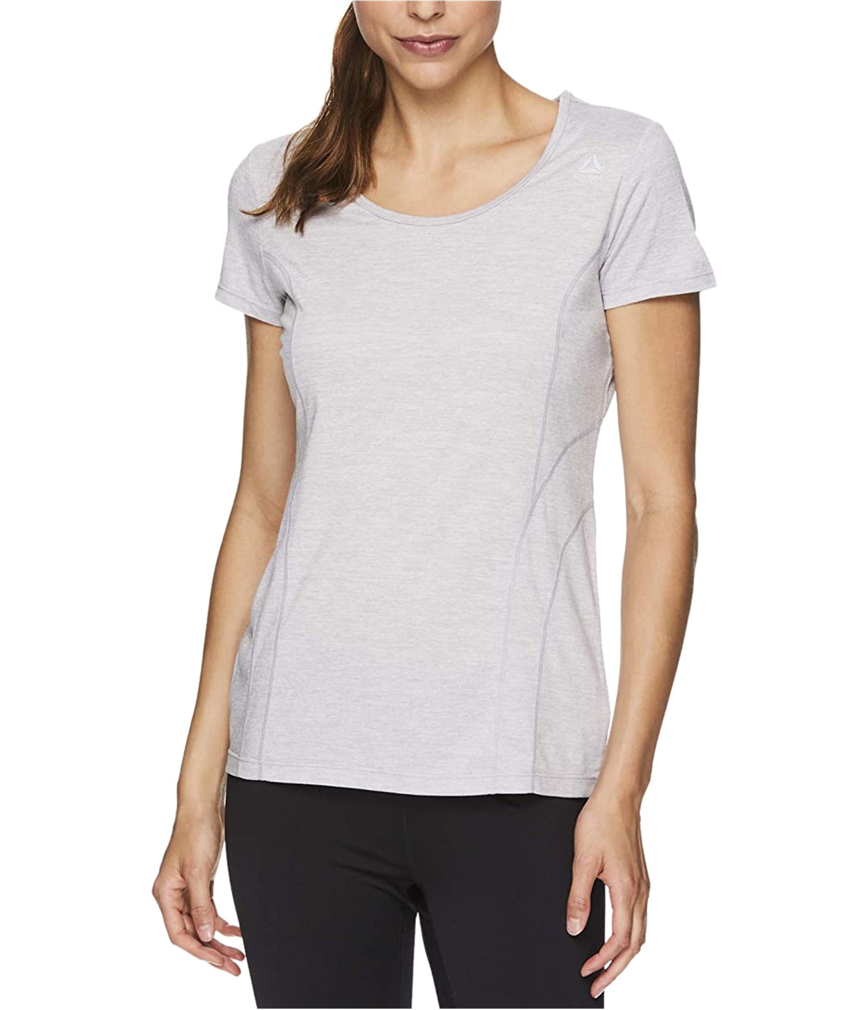 Reebok Womens Poly Marled Basic T-Shirt