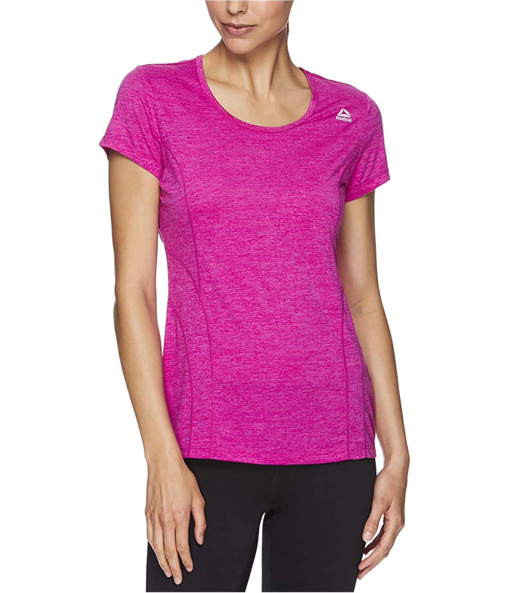 Reebok Womens Poly Marled Basic T-Shirt