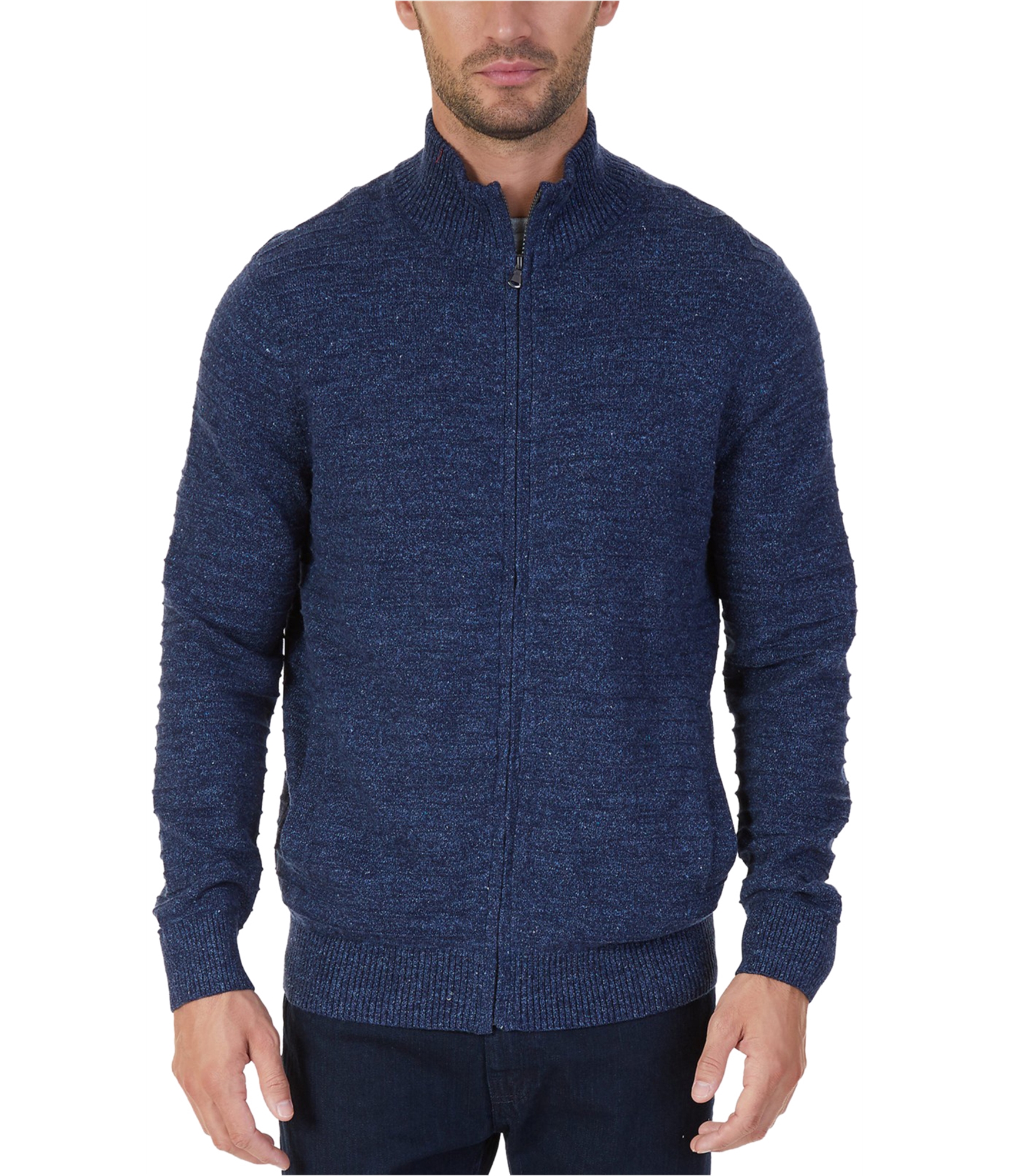 NAUTICA Mens XL cheapest FULL-ZIP CARDIGAN SWEATER Navy CABLE